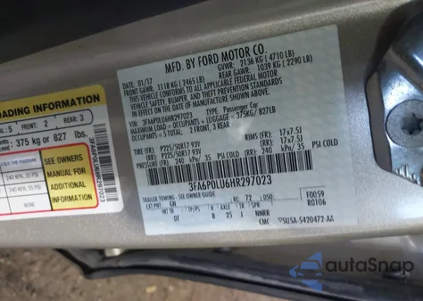 2017 Ford Fusion Se Hybrid from USA, damaged, VIN 3FA6P0LU6HR297023